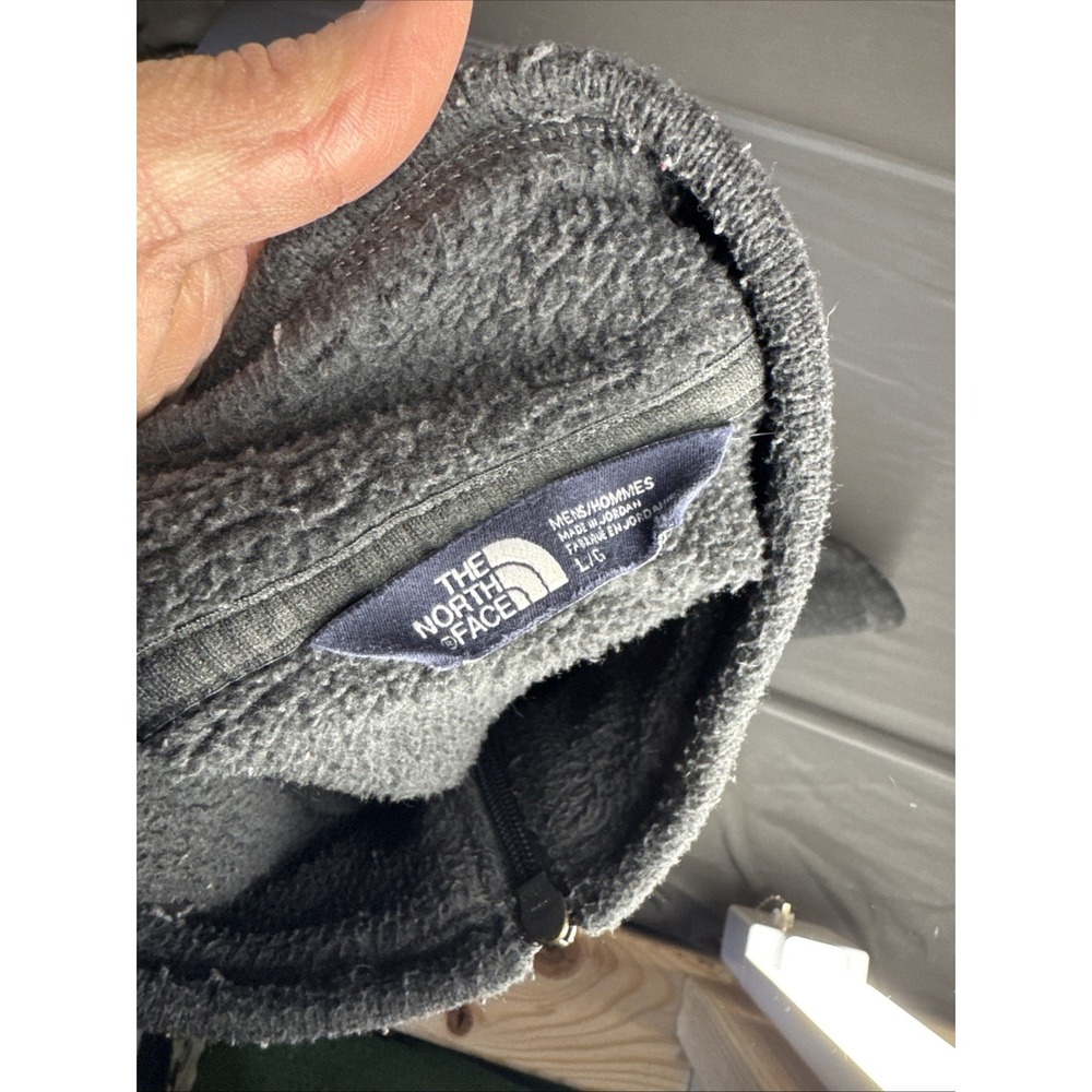 The North Face Pullover Mens L Black Grid Fleece Quarter Zip Warm - Picture 10 of 10